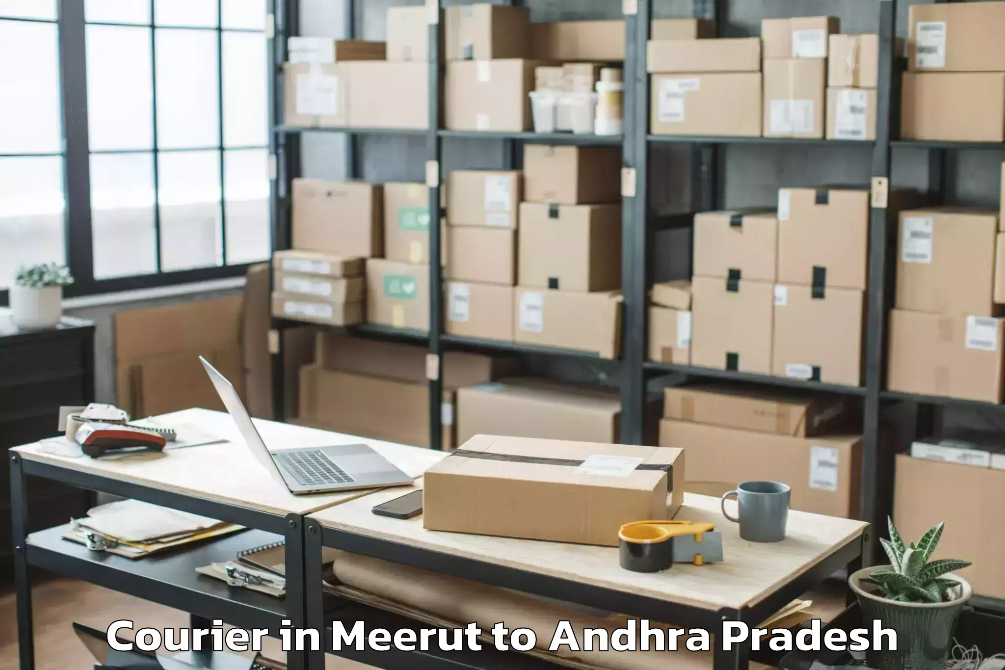 Reliable Meerut to Gudlavalleru Courier